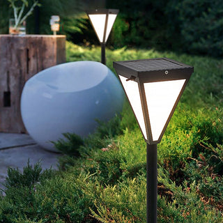 Ray Moderne LED Lampadaire Noir Métal/Verre Allée Exterieur