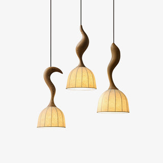 Colire Créativité Tordu Bois Suspension Lumière
