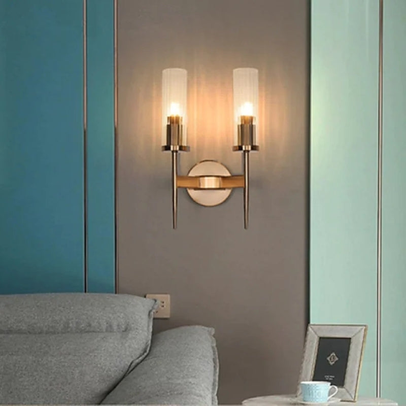 Arisha Applique Murale Led en Verre Postmoderne pour Salon Chambre à Coucher et Chevet