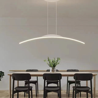 Arisha Suspension Moderne Linéaire LED Simple Nordique Noir Salon