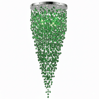 Crystal Stone Chandelier-Neutral Decor