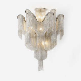Luminous Cascade Chain Ceiling Light-Neutral Decor