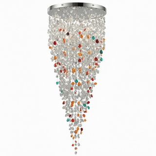 Crystal Stone Chandelier-Neutral Decor