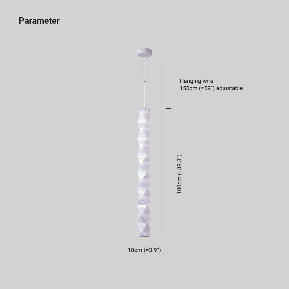 Arisha Suspension Bande Moderne, Metal/PET, Blanc, Chambre