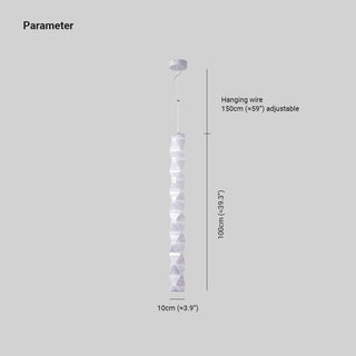 Arisha Suspension Bande Moderne, Metal/PET, Blanc, Chambre