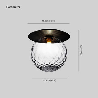 Tavonor Applique Murale Globe Moderne Design LED Métal Verre Noir/Or Salle de Bain-Luire
