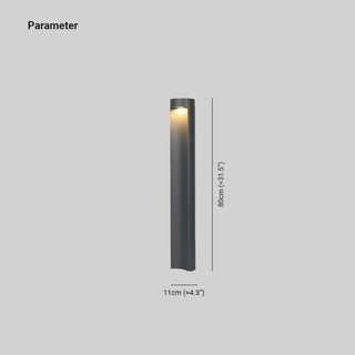 Ray Moderne Lampadaire Extérieur LED Noir Métal/Verre Jardin Couloir