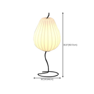 Ritta Lampadaire Poire Moderne, Métal/Tissu, Beige, Salon