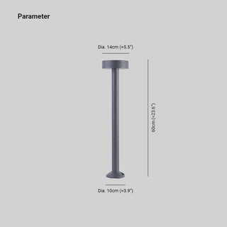 Ray Rond Moderne LED Lampadaire Extérieure Noir Métal/Verre Allée