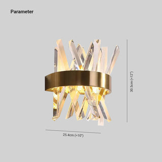 Kristy Applique Murale Luxueux LED Moderne Métal Cristal Or Chambre à Coucher/Salon
