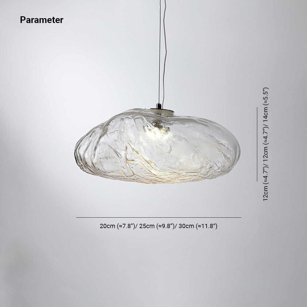 Avi Suspension Globe, Métal/Verre, Clair/Gris/Ambre