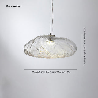Avi Suspension Globe, Métal/Verre, Clair/Gris/Ambre