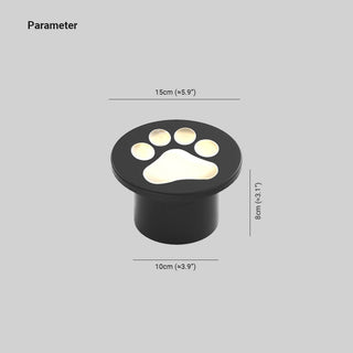 Aria Lampe Extérieure au Sol Patte de chat Moderne, Métal, Gris, Cour