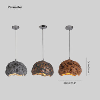 Avi Suspension Irrégulier Naturelle, Résine/Acrylique, Bois/Gris/Laiton, Chambre