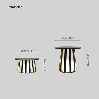 Ray Lampadaire Table Moderne, Métal, Noir, Extérieur
