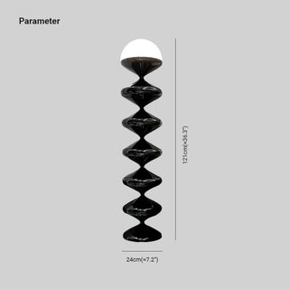 Salagado Lampadaire Gourde Moderne, Métal, Noir/Blanc, Salon