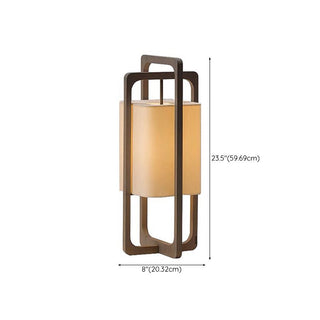 Muto Lampadaire Rectangulaire Moderne, Bois/Tissu, Bois, Salon