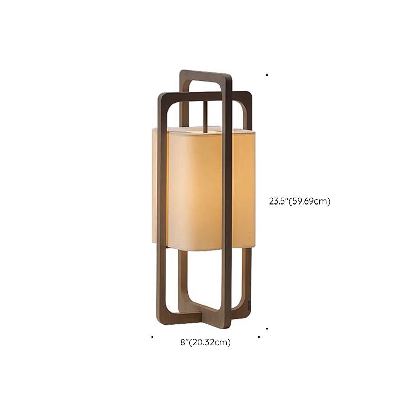 Muto Lampadaire Rectangulaire Moderne, Bois/Tissu, Bois, Salon