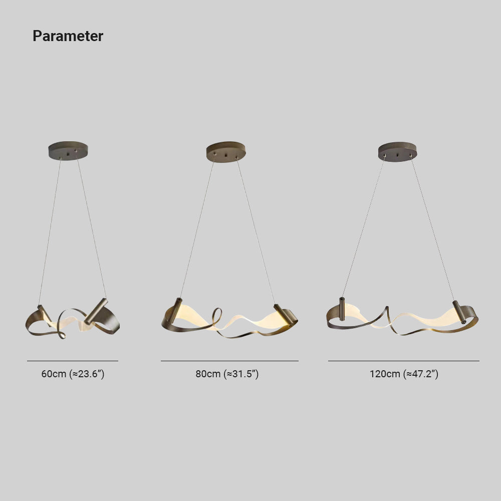 Arisha Suspension Linéaire Minimaliste, Metal, Blanc/Brun, Chambre