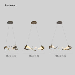 Arisha Suspension Linéaire Minimaliste, Metal, Blanc/Brun, Chambre