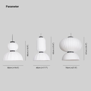 Ritta Suspension Vintage, Métal/Soie, Noir/Blanc, Chambre à Coucher
