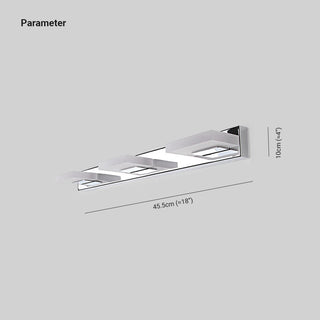 Arisha Design LED Applique Murale Miroir Carré Moderne Métal/Acrylique Argent Salle de Bain