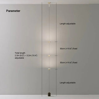 Ray Lampadaire Linéaire Minimaliste, 3 Ampoules, Chambre