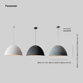 Valentina Suspension Dôme Moderne, Résine, Blanc/Noir/Gris, Librairie/Chambre à Coucher