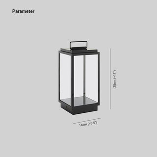 Ray Lampadaire Lanterne Minimaliste, Métal/Verre, Noir, Extérieur