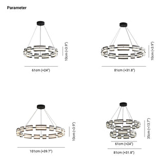 Arisha Suspension Anneau Simple, Cuivre/Verre, Noir/Or, Salon/Chambre