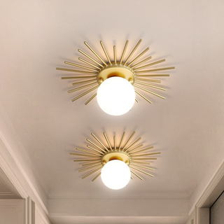 Solara Plafonnier Brillant Étoilé Glam Moderne en Laiton