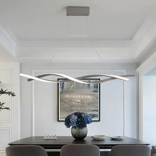 Arisha Suspension Linéaire Simple, Aluminium/Gel de silice, Noir/Gris, Chambre