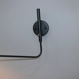 Arisha Simple LED Applique Murale Linéaire Industrielle 1/2 Lumières Métal Noir Salon/Chambre à Coucher