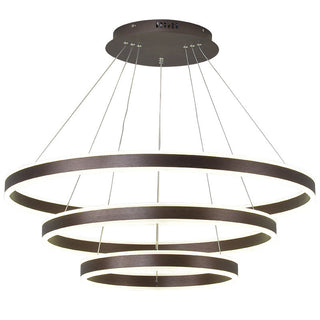 Arisha Led Suspension Cercle Minimaliste, Acrylic/Metal, Brun, Chambre