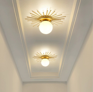 Solara Plafonnier Brillant Étoilé Glam Moderne en Laiton