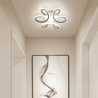 Arisha Plafonnier Linéaire Moderne, Métal, Noir/Blanc, Salon