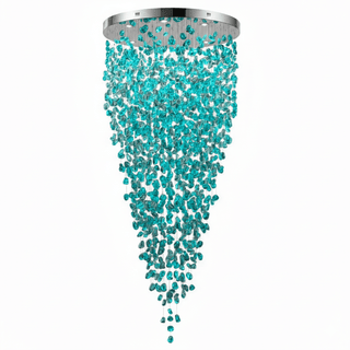 Crystal Stone Chandelier-Neutral Decor