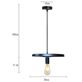 Silva Suspension Ronde Rétro, Métal, Noir/Rouille, Chambre à Coucher/Salon