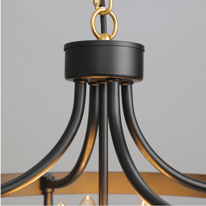 Silva Vintage LED Suspension Noir Métal Salon/Chambre à Coucher