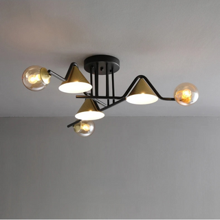 Arisha Design LED Plafonnier Métal/Verre Salon/Chambre à Coucher