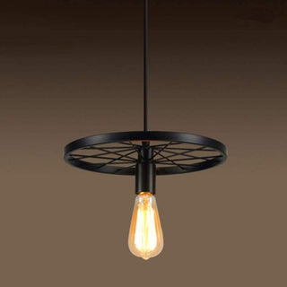 Silva Suspension Ronde Rétro, Métal, Noir/Rouille, Chambre à Coucher/Salon