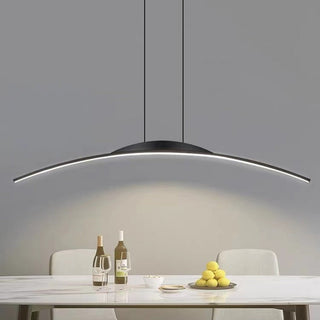 Arisha Suspension Moderne Linéaire LED Simple Nordique Noir Salon