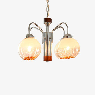 Ulliria Lustre Art Nordique Fleur En Noyer Et Verre