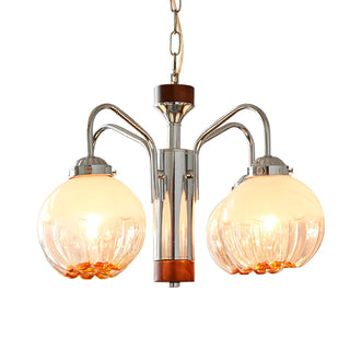Ulliria Lustre Art Nordique Fleur En Noyer Et Verre