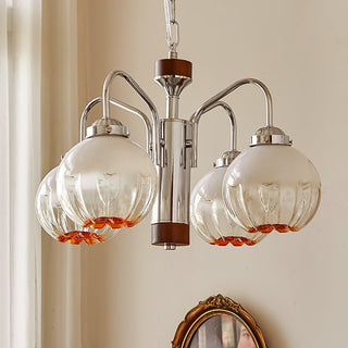 Ulliria Lustre Art Nordique Fleur En Noyer Et Verre