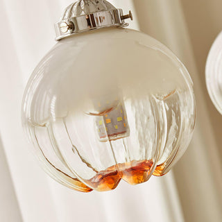 Ulliria Lustre Art Nordique Fleur En Noyer Et Verre