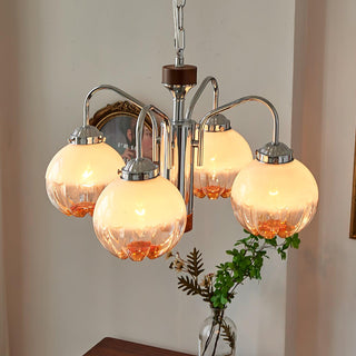 Ulliria Lustre Art Nordique Fleur En Noyer Et Verre