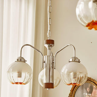 Ulliria Lustre Art Nordique Fleur En Noyer Et Verre