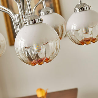 Ulliria Lustre Art Nordique Fleur En Noyer Et Verre