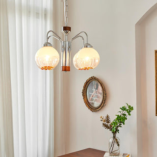 Ulliria Lustre Art Nordique Fleur En Noyer Et Verre